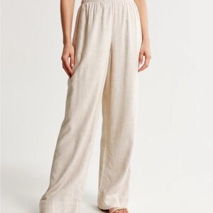 Abercrombie Women's Linen-Blend Pull-On Pant, Size M-Long, like new